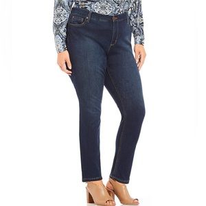 NWOT Jones New York Lexington Straight Leg Sz 22 Jeans Denim Blue. Excellent!